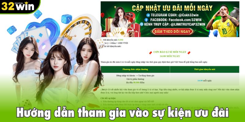 Hướng dẫn tham gia vào sự kiện ưu đãi